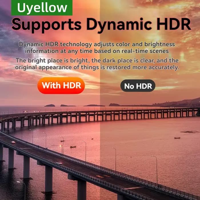 Uyellow 48Gbps câble compatible HDMI 8K 60Hz 50cm 1m 2m 3m 5m