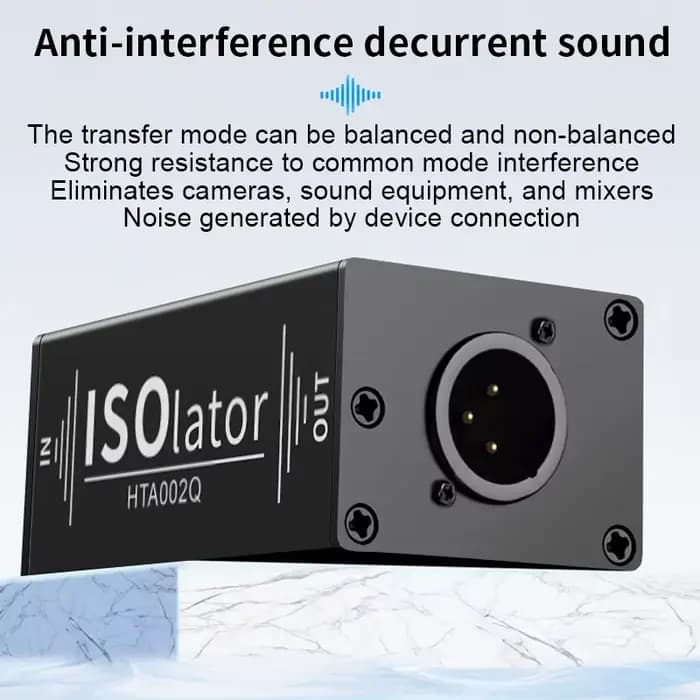 Isolateur de boucle de masse passif XLR mâle-femelle
