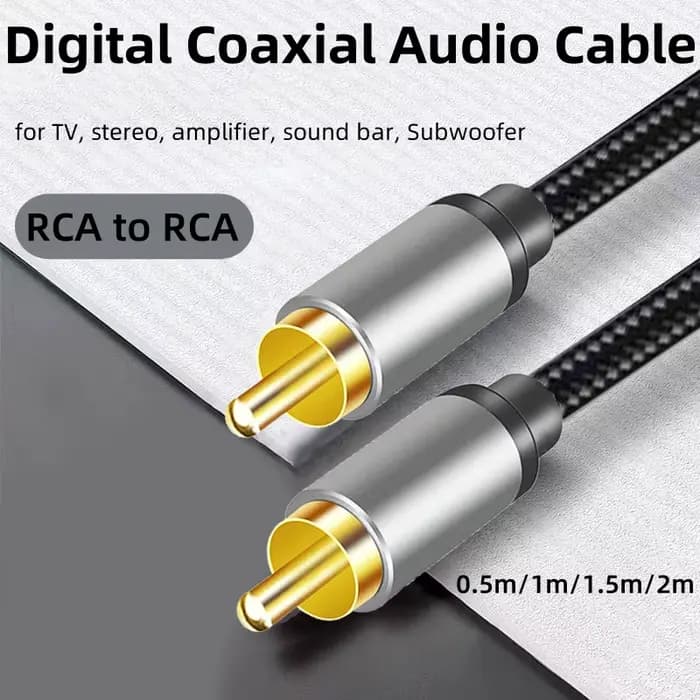 Câble Audio Coaxial numérique S/PDIF RCA mâle vers RCA mâle