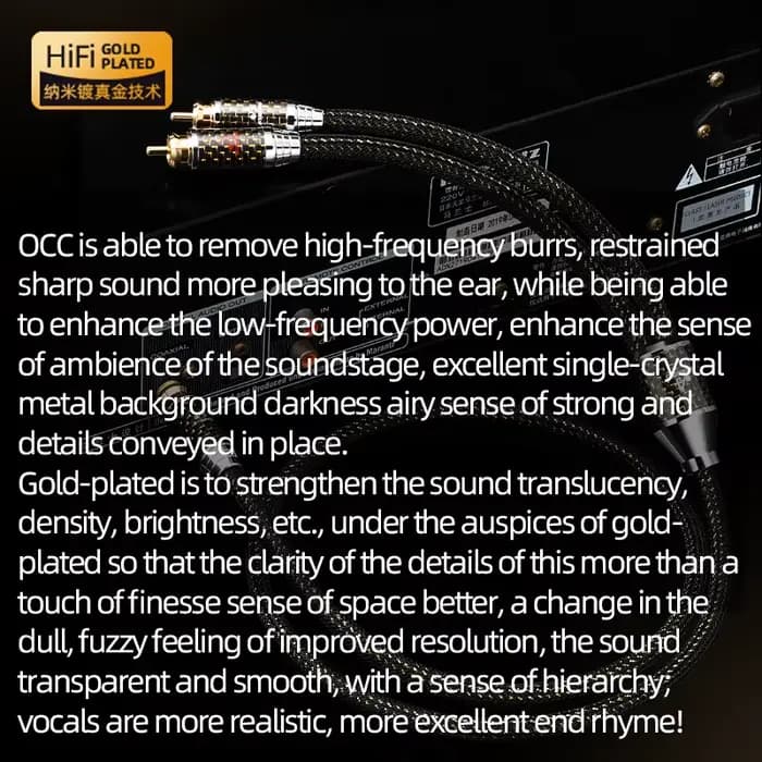 Câble audio HiFi RCA vers 2RCA