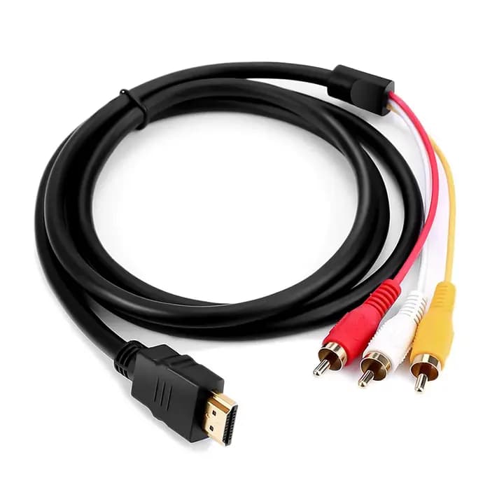 Câble HDMI vers RCA, 1080P 5 pieds HDMI mâle vers 3-RCA