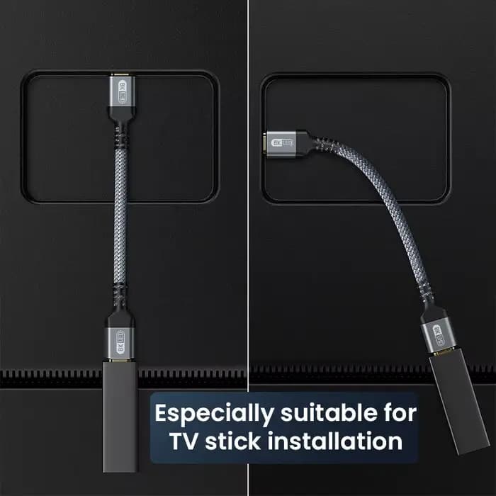 Câble d'extension tressé HDMI 2.1 8K mâle vers femelle