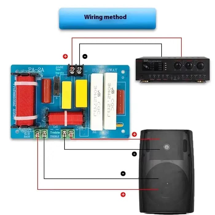 2A diviseur de fréquence de haut-parleur Audio 2 voies Tweeter filtre croisé de basse amplificateur