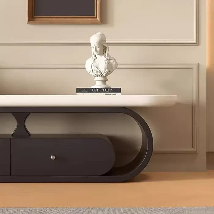 Meuble TV de qualité, style crème tendance