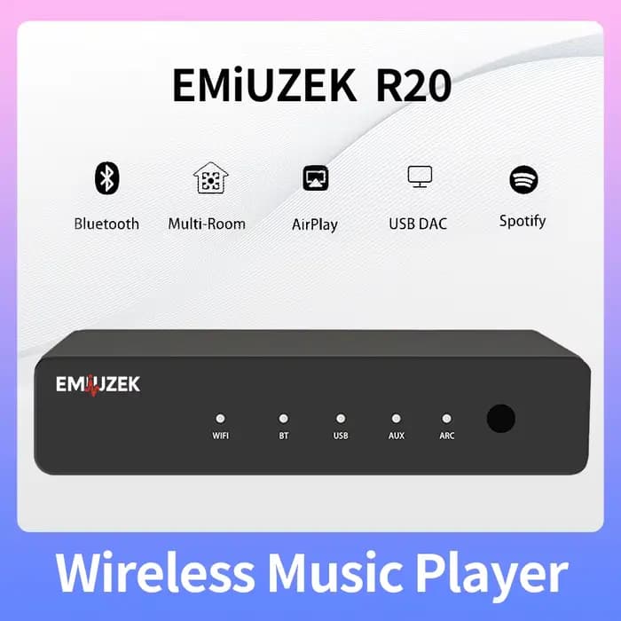 Streamer audio sans fil HiFiMuse R20 | Alternative Arylic S10+ avec prise en charge HDMI