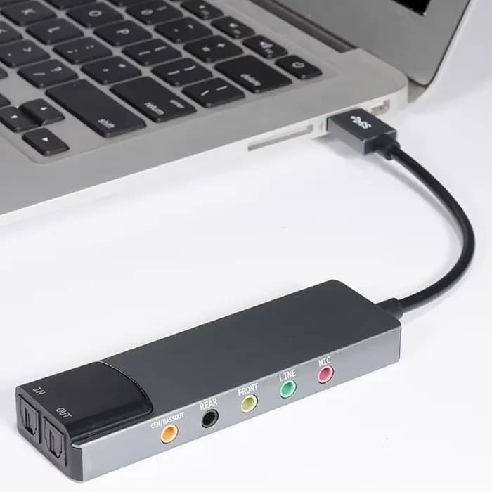 Carte son optique USB externe 6 en 1