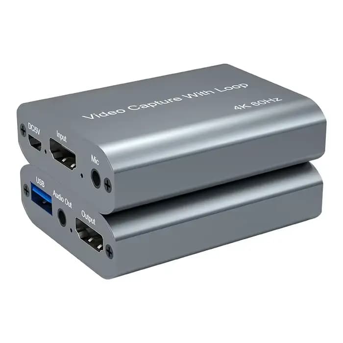 Carte d'acquisition vidéo 1080P, enregistreur vidéo 4K HD vers USB 2.0 avec sortie en boucle pour PC