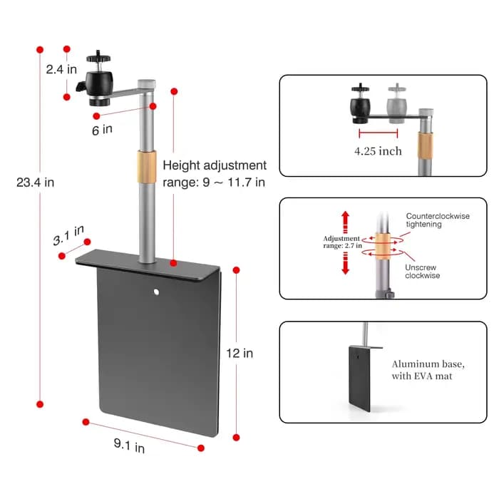Support de projecteur multifonctionnel pour chevet