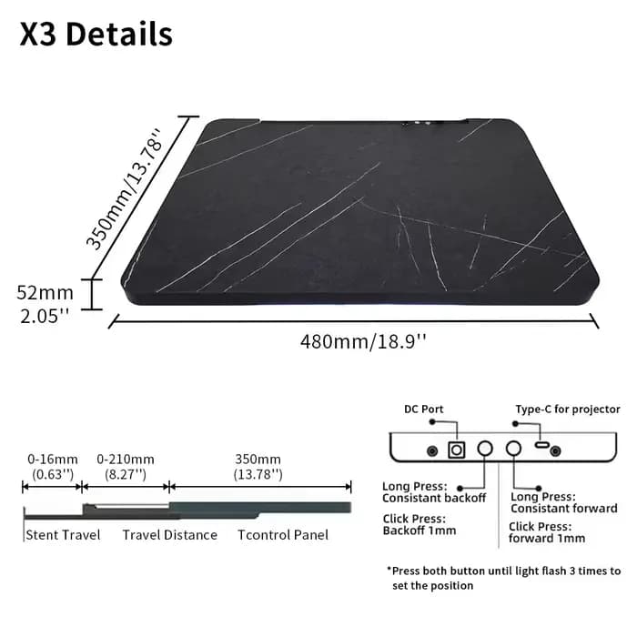 Support de projecteur JZSCREEN X7 PTZ UST, étagère, support de projecteur à ultra courte focale moto
