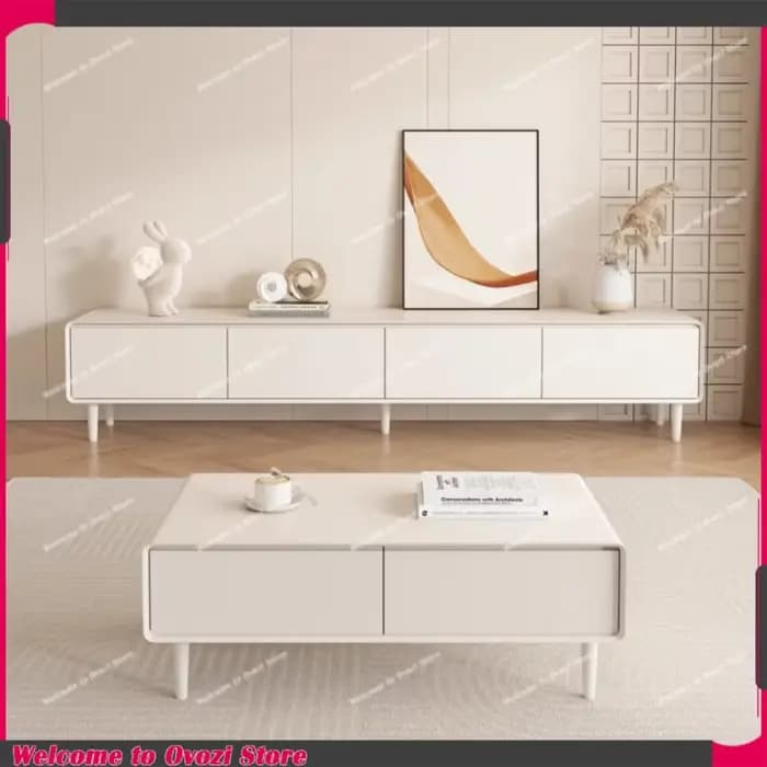 Meuble TV d'angle de luxe minimaliste avec rangement et pieds