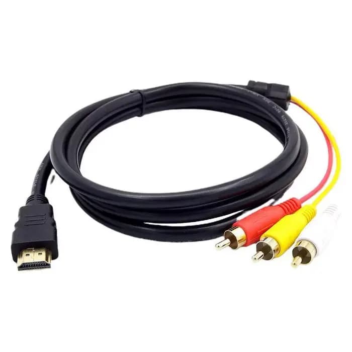 Câble HDMI vers RCA, 1080P 5 pieds HDMI mâle vers 3-RCA, adaptateur de connecteur de câble Audio AV,