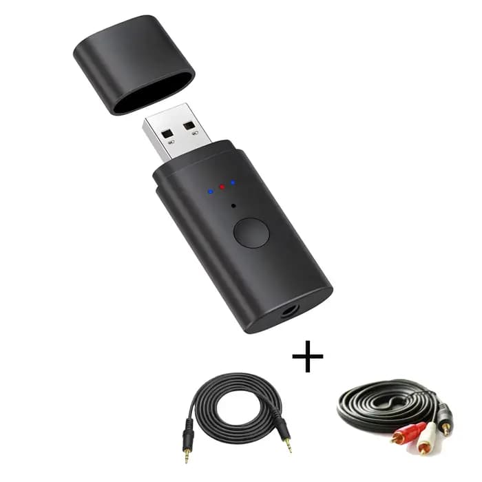 Adaptateur émetteur audio sans fil Bluetooth, 2 écouteurs sans fil jouant ensemble, 2 écouteurs
