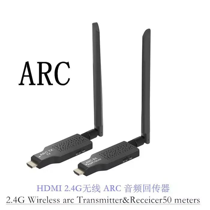 Kit transmetteur et récepteur Audio ARC sans fil 2.4GHz 50m, adaptateur d'extension Audio HDMI ARC p