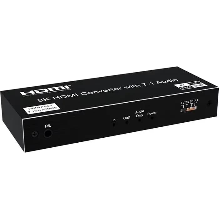 Extracteur Audio HDMI 8K @ 60Hz avec 7.1 canaux 4K @ 120Hz HDMI2.1 à 7.1CH, sortie Audio coaxiale op