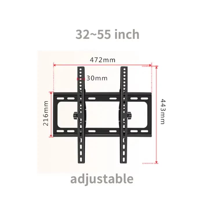 Support inclinable pour écran 32 "-70", meuble TV mural pour grandes tablettes