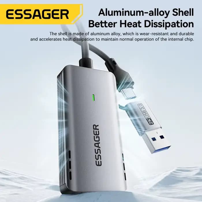 Essager 2 en 1 USB 3.0 carte d'acquisition vidéo 4K HDMI vers USB/type-c jeu diffusion en direct enregistrement pour