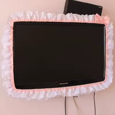 24-48 pouces tissu TV cercle mise sous tension sans sortir cache-poussière écran de moniteur décorations pour la maison