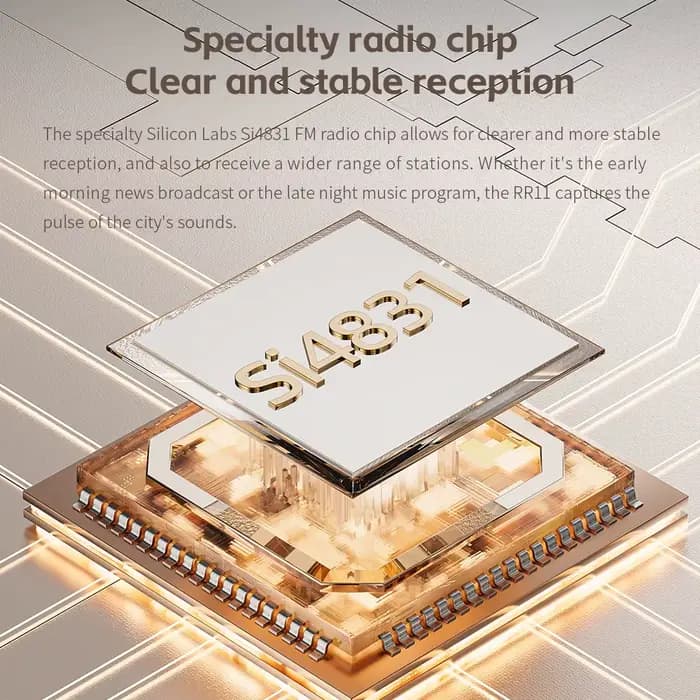 Récepteur radio stéréo FM HiFi portable FiiO RR11 avec réglage PVR analogique