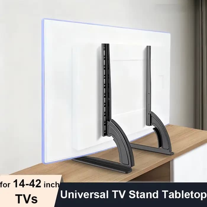 Support TV universel, pieds TV en métal pour téléviseurs de 14 à 42 pouces
