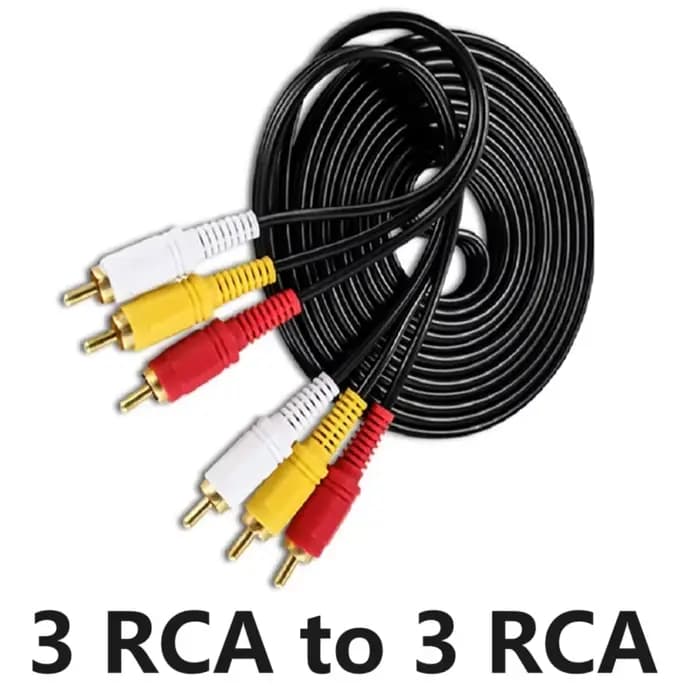 Câble audio-vidéo composite 3RCA vers 3RCA de 20M
