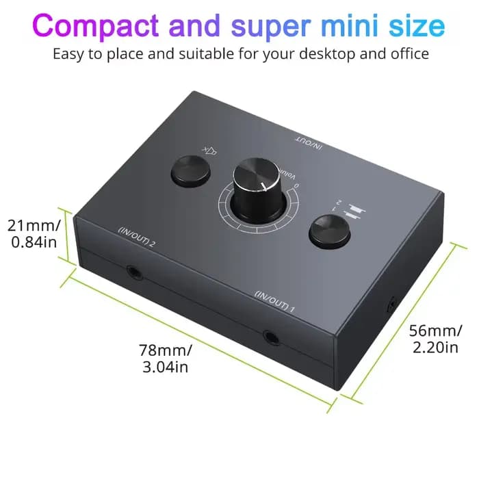 Commutateur Audio stéréo 2 ports/4 ports