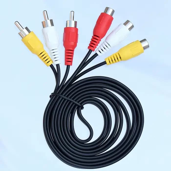 Câble d'extension Audio-vidéo AV mâle vers femelle 3RCA vers 3 RCA, 1.5m 3m 5m