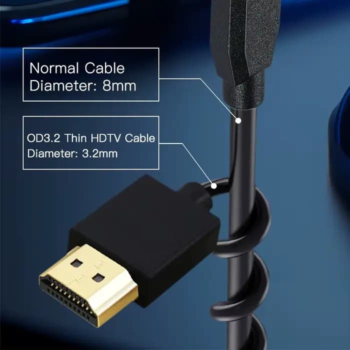 Câble HDTV Ultra mince 4K 60Hz haute vitesse