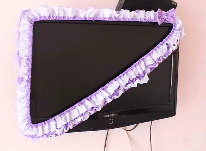 24-48 pouces tissu TV cercle mise sous tension sans sortir cache-poussière écran de moniteur décorations pour la maison