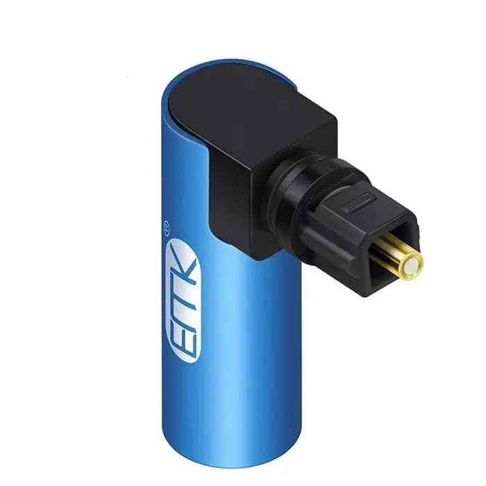Câble Audio optique numérique EMK à Angle droit SPDIF Toslink