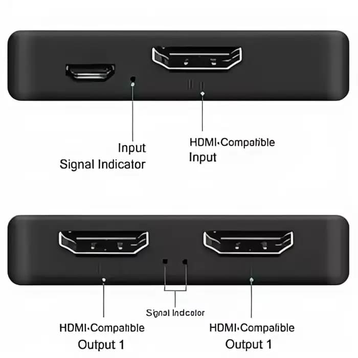 Répartiteur HDMI 1x2 4K – Distributeur vidéo 1 entrée 2 sorties pour double moniteur