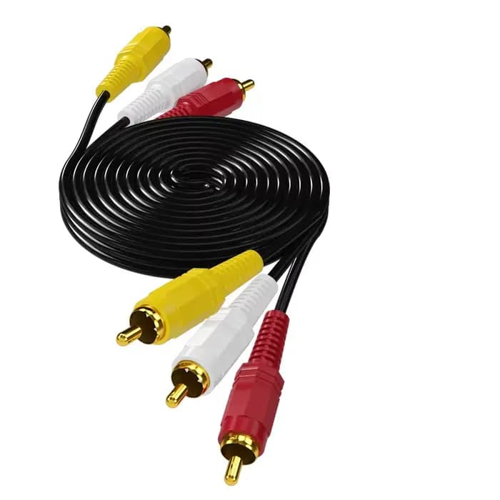 Câble audio-vidéo composite 3RCA vers 3RCA de 20M