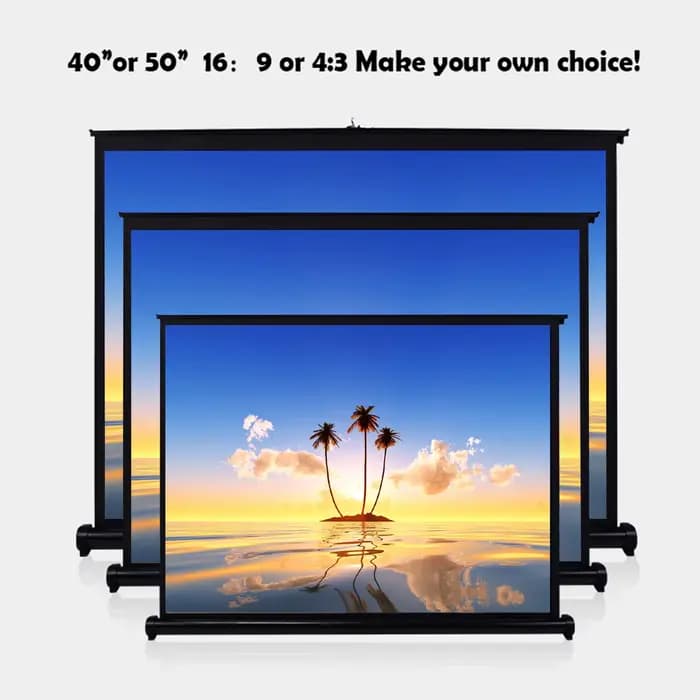 Écran de Projection HD Portable 50 pouces 4:3/16:9