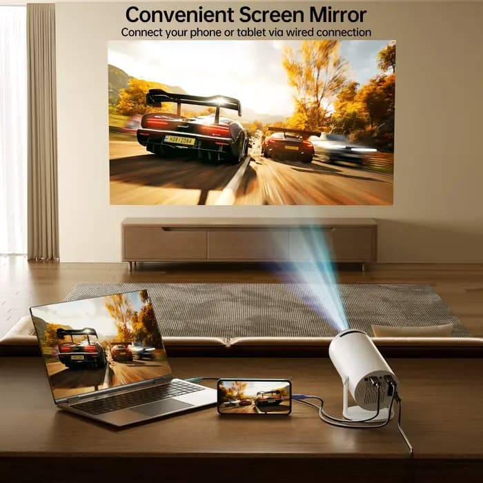 Mini projecteur portable 4K WiFi & BT Full HD 200 ANSI