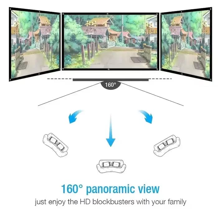 Écran de projection portable pliable 4K HD de 100
