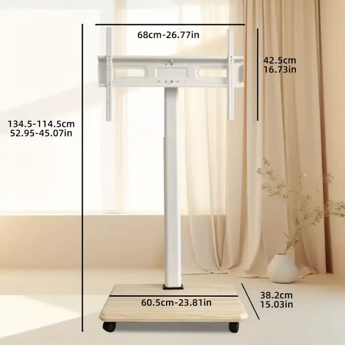 Meuble TV mobile robuste pour téléviseurs de 26 à 75 pouces – Chariot roulant avec roulettes de verr