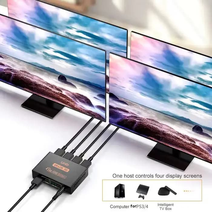 Répartiteur HDTV 1 en 4 sorties UHD 4K x 2K 3D