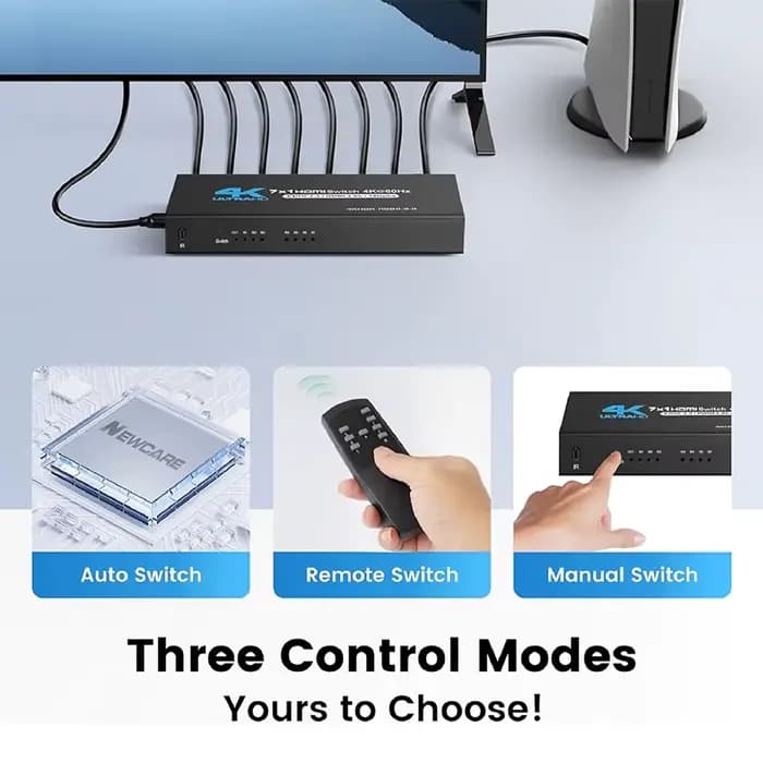 Commutateur HDMI 2.0 7 entrées 1 sortie 4K 60Hz