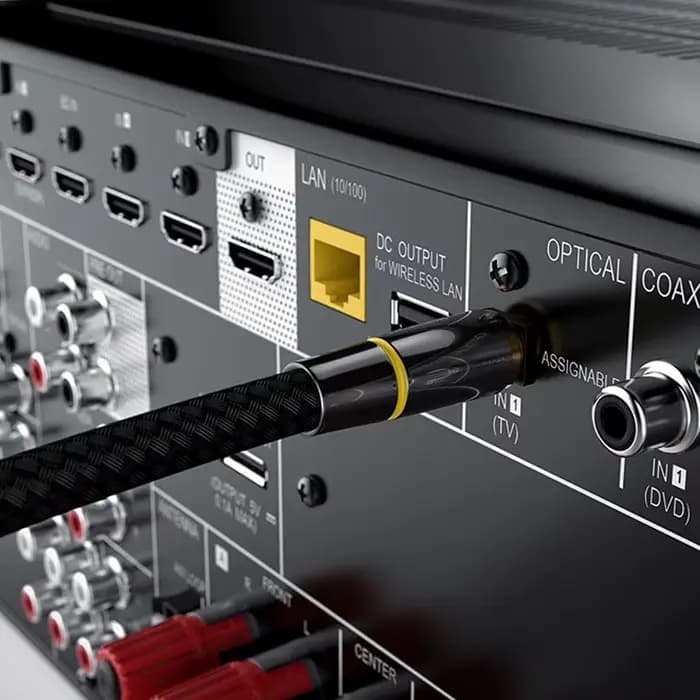 Câble audio optique numérique premium Toslink/SPDIF Coaxial - Dolby Digital/DTS 5.1 pour barre de son