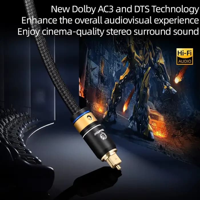 Câble audio optique pour amplificateur de barre de son
