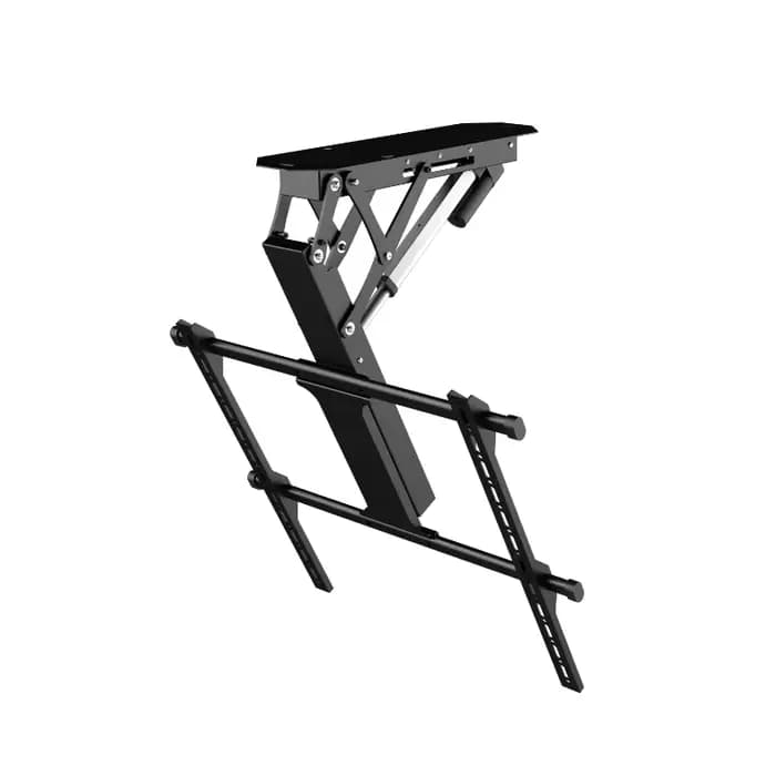 Support de plafond motorisé robuste pour téléviseur grand format, pliable, avec télécommande, électr