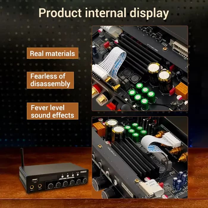 Amplificateur de théâtre KTV domestique pratique 200W ZK-AS200