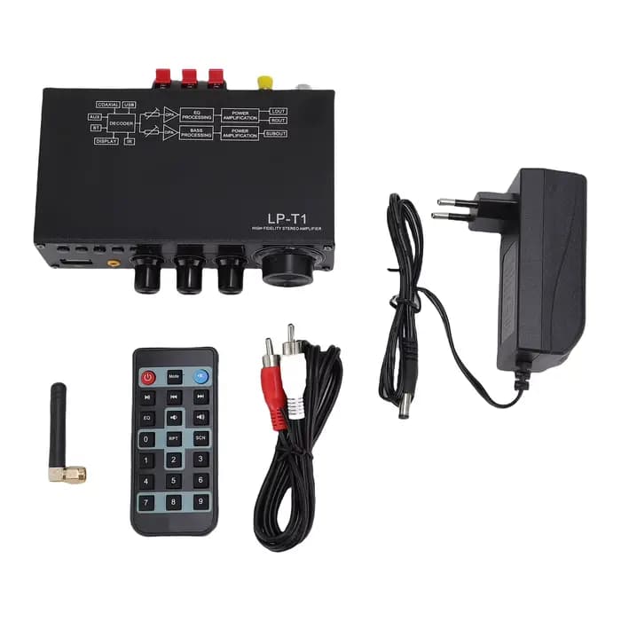 Amplificateur numérique HiFi 30Wx2 et 60W 2.1 canaux, coaxial numérique, Bluetooth 5.1 avec télécomm