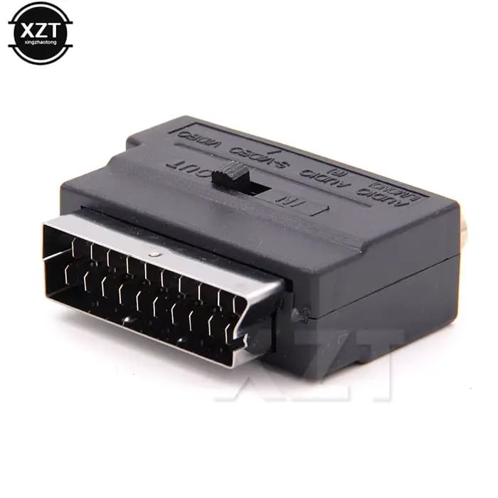 Adaptateur TV AV RGB Scart vers 3 RCA s-vidéo