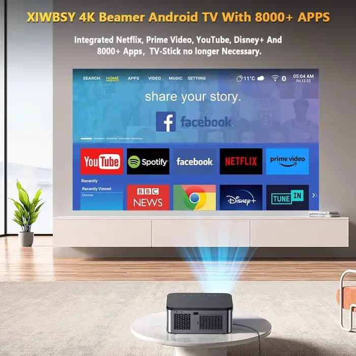 Projecteur Android XIWBSY 1000 ANSI Lumens 25000