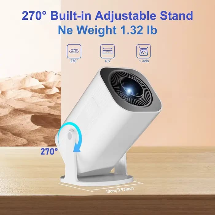 Projecteur Salange Android 14 P330W HD 1080P compatible 4K Allwinner H723 BT5.3 Smart TV Micro Portable Wifi6 Home Cinéma