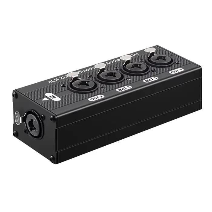 Répartiteur audio équilibré XLR 1x4 sans alimentation