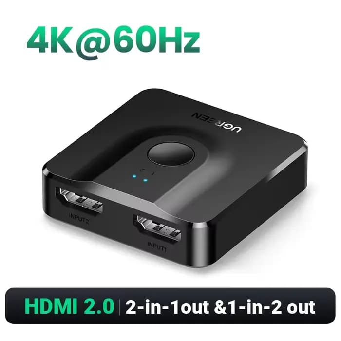 UGREEN HDMI 2.1 commutateur 8K 60Hz 2 en 1 bouton manuel de sortie pour PS5 Xbox série X TV Xiaomi m