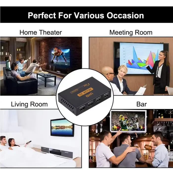 Répartiteur HDTV 1 en 4 sorties UHD 4K x 2K 3D