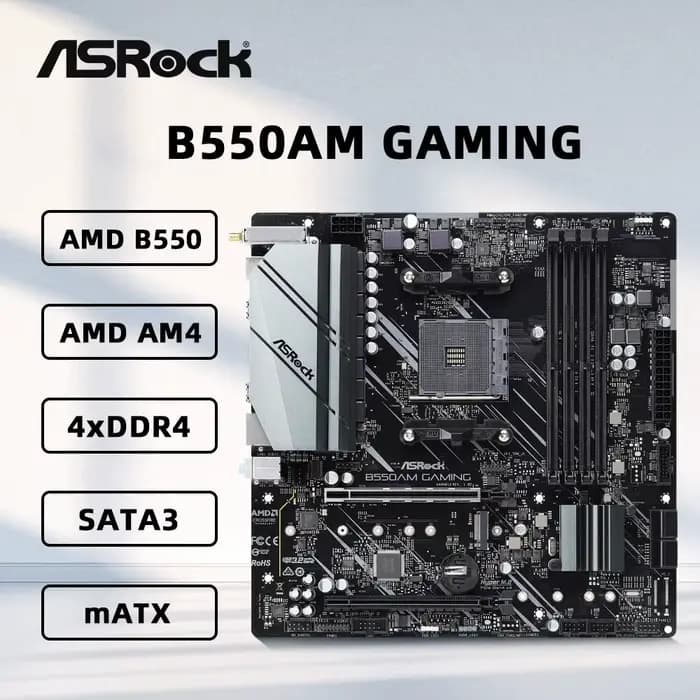 Carte mère ASRock B550AM GAMING prend en charge les processeurs 3600 5600G 5700X 5700x3D 5800X3D AMD