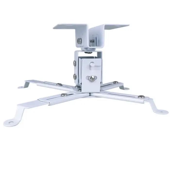 Support de plafond pour projecteur en métal avec hauteur verticale réglable de 12 cm et conception à profil bas pour une installation professionnelle